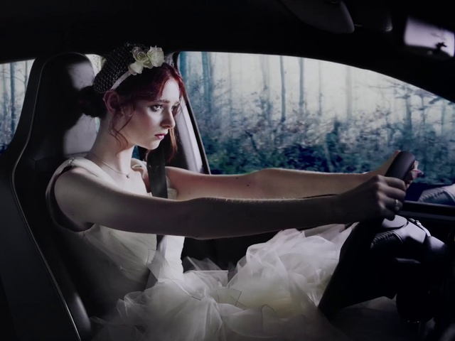 Video Reference N1: Beauty, Automotive design, Photography, Car, Luxury vehicle, Flash photography, Driving, Dress, Bride, Vehicle