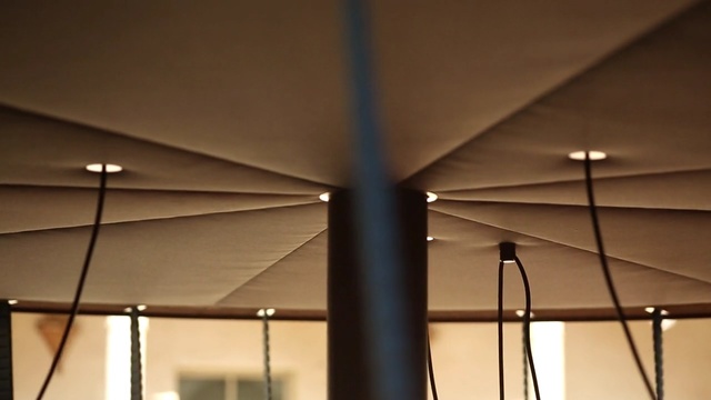 Video Reference N2: Ceiling, Lighting, Architecture, Light fixture, Shade, Building, Column