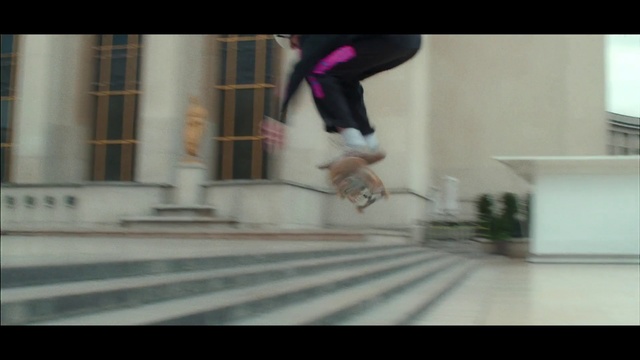 Video Reference N4: Kickflip, Skateboarding, Recreation, Flip (acrobatic), Street stunts, Footwear, Individual sports, Boardsport, Leg, Skateboard