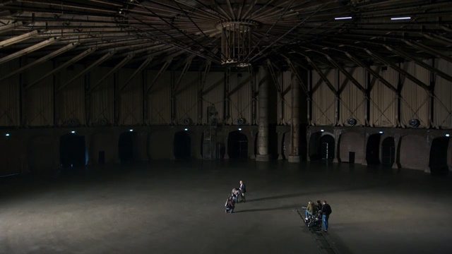 Video Reference N0: Architecture, Building, Hangar, Darkness, Person