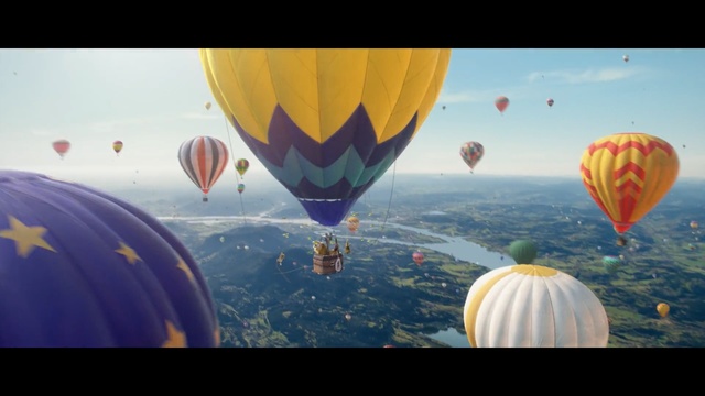 Video Reference N6: Hot air balloon, Hot air ballooning, Balloon, Air sports, Sky, Atmosphere, Mode of transport, Air travel, Vehicle, Morning
