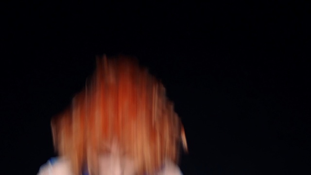 Video Reference N1: hair, red, black, face, human hair color, darkness, beauty, nose, sky, light