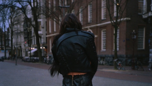 Video Reference N4: backpack, bag, container, city, street, Person