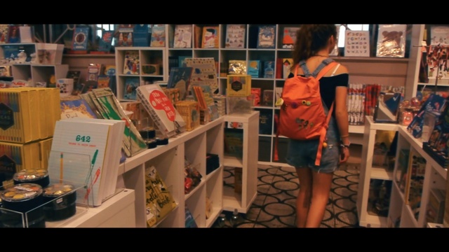 Video Reference N0: retail, display window, inventory, bookselling, fun, product, shopping, Person