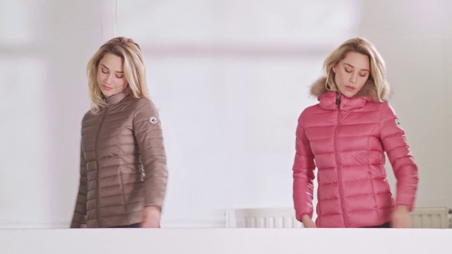 Video Reference N22: Clothing, Outerwear, Pink, Jacket, Hood, Skin, Sleeve, Fashion, Coat, Overcoat