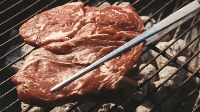 Video Reference N2: meat, grilling, steak, red meat, barbecue, kobe beef, grillades, beef, roasting, animal source foods, Person