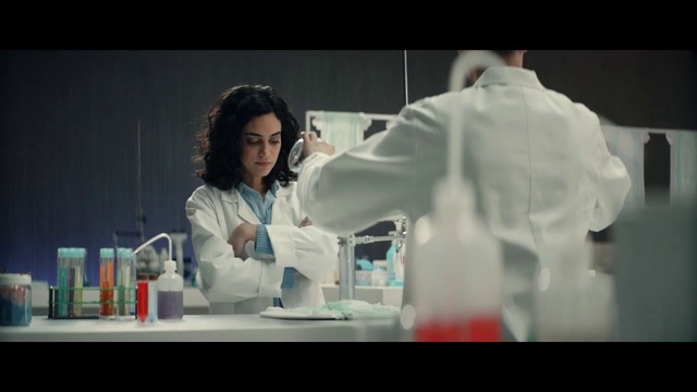 Video Reference N4: Chemistry, Chemist, Chemical engineer, Researcher, Science, Research, Mouth, Hand, Scientist, White coat