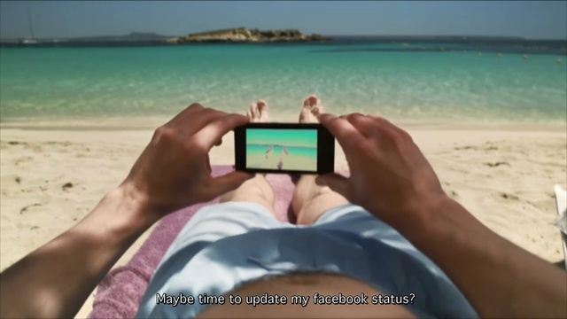 Video Reference N4: vacation, technology, sun tanning, beach, summer, gadget, electronic device, fun, sand, leisure, Person