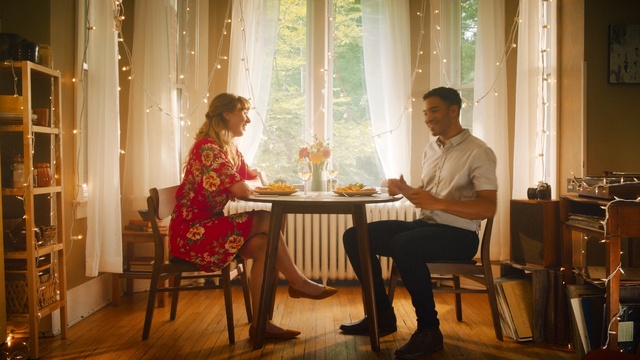 Video Reference N1: room, furniture, ceremony, interior design, table, home, house, window, restaurant, girl, Person