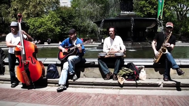 Video Reference N2: Musical instrument, String instrument, Street performance, String instrument, Music, Bowed string instrument, Double bass, Musician, Violin family, Cellist