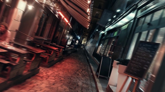 Video Reference N10: public transport, rapid transit, darkness, street