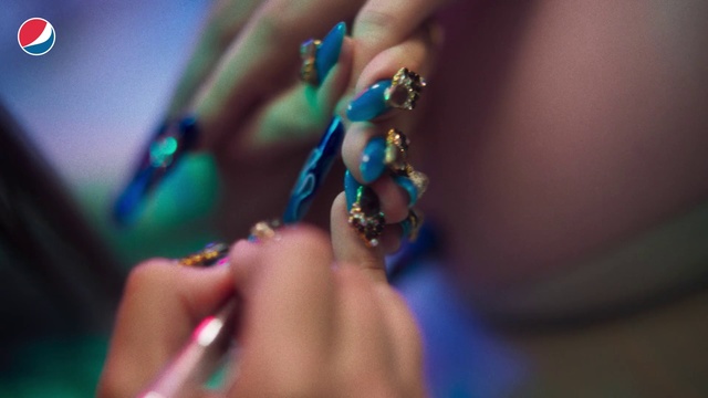 Video Reference N2: Nail, Finger, Blue, Hand, Turquoise, Nail care, Close-up, Fashion accessory, Nail polish, Jewellery