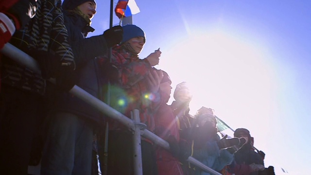 Video Reference N9: Sky, Lens flare, Crowd, Flare, Flag, Firefighter