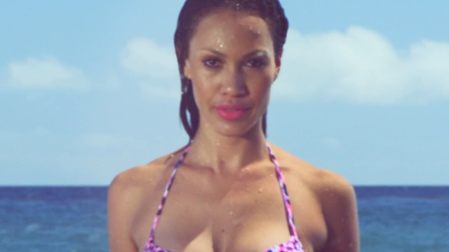 Video Reference N1: swimwear, vacation, sea, summer, sun tanning, chest, black hair, fun, model, beach, Person
