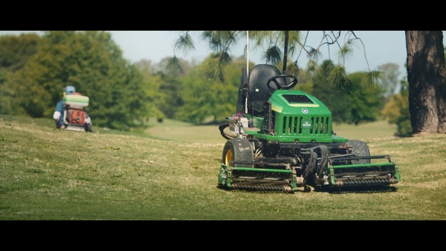 Video Reference N0: Vehicle, Mower, Grass, Lawn, Grassland, Farm, Rural area, Field, Outdoor power equipment, Tractor