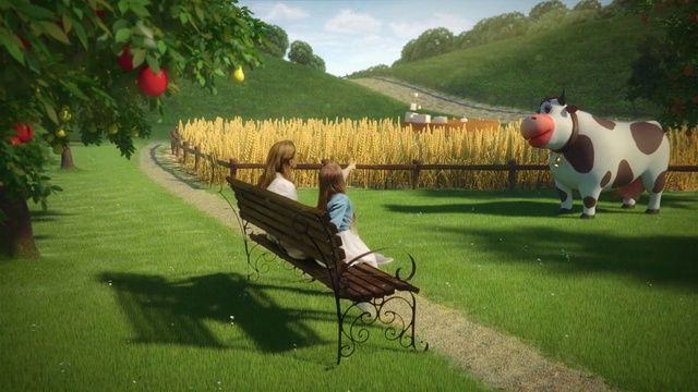 Video Reference N1: Grass, Grassland, Animation, Leisure, Farm, Rural area, Pasture, Meadow, Lawn, Animated cartoon