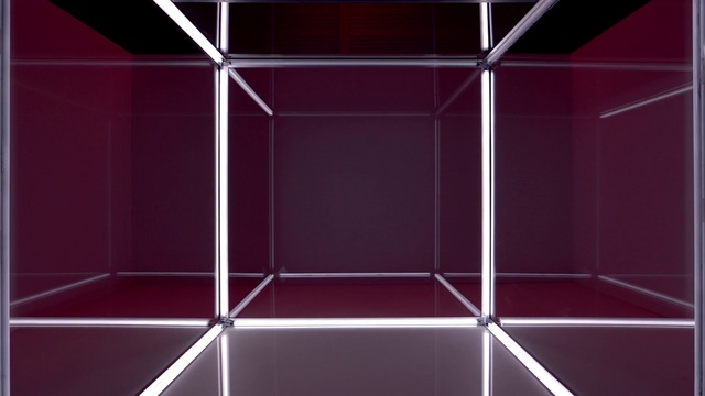 Video Reference N3: Red, Light, Lighting, Line, Display case, Architecture, Room, Magenta, Rectangle, Symmetry