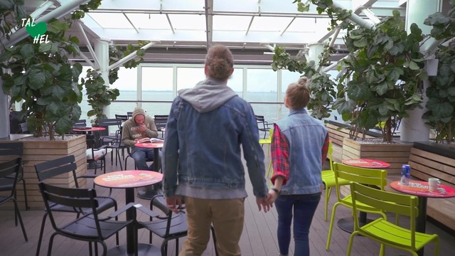 Video Reference N3: Houseplant, Plant, Vacation, Person, Indoor, Standing, Man, Table, Woman, Kitchen, Young, Food, Front, People, Room, Group, Walking, Green, Holding, Playing, Clothing, Floor, Furniture, Jeans, Chair, Footwear