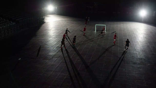 Video Reference N4: Light, Darkness, Night, Futsal, Midnight, Team sport, Sport venue, Performance