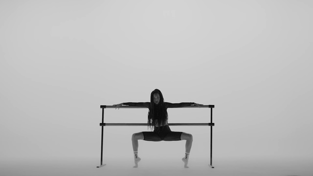 Video Reference N1: Standing, Sitting, Furniture, Shoulder, Arm, Line, Monochrome, Table, Leg, Balance