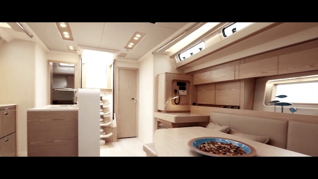 Video Reference N7: Room, Luxury yacht, Interior design, Property, Ceiling, Building, Furniture, Living room, Yacht, Vehicle