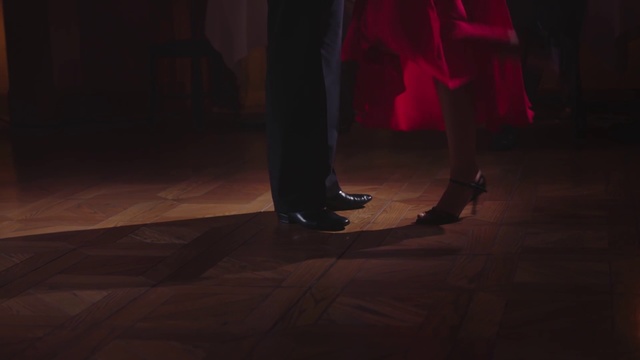 Video Reference N6: Red, Footwear, Leg, Dance, Performing arts, Human leg, Shoe, Floor, Human body, Tango