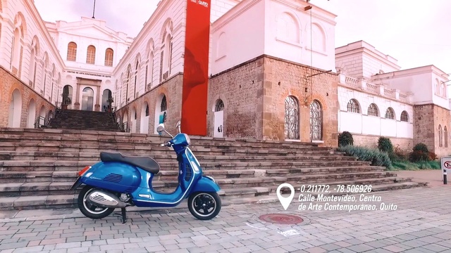 Video Reference N2: Scooter, Vespa, Vehicle, Mode of transport, Wall, Car, Architecture, Photography, Building