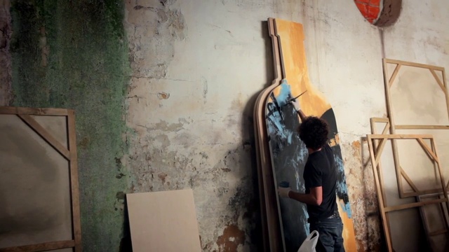 Video Reference N4: Wall, Room, Wood, Visual arts, House, Plaster, Paint, Art