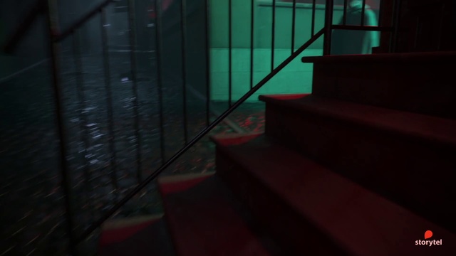 Video Reference N1: Red, Black, Light, Green, Architecture, Darkness, Line, Snapshot, Stairs, Room