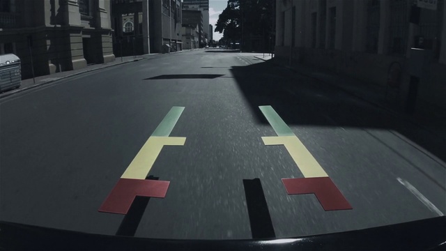 Video Reference N5: Lane, Black, Asphalt, Road, Pedestrian crossing, Line, Infrastructure, Mode of transport, Zebra crossing, Street
