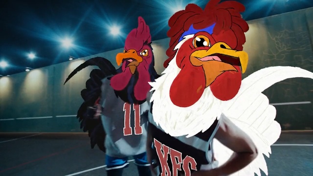 Video Reference N4: Animated cartoon, Cartoon, Chicken, Rooster, Bird, Mascot, Animation, Galliformes, Poultry, Fictional character