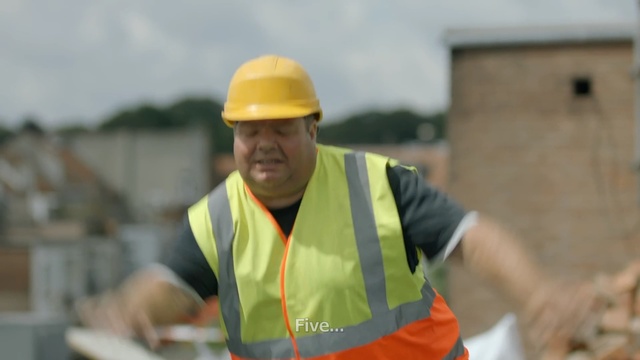 Video Reference N0: Blue-collar worker, Construction worker, Hard hat, Engineer, Personal protective equipment, High-visibility clothing, Workwear, Hat, Headgear, Job