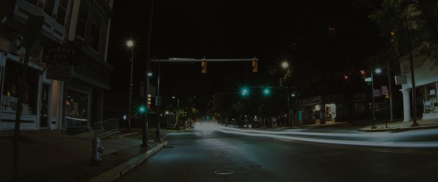 Video Reference N0: night, urban area, town, road, infrastructure, street, metropolis, city, darkness, street light