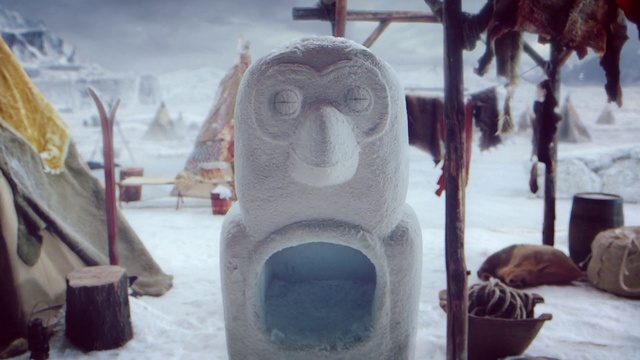 Video Reference N1: Sculpture, Art, Carving, Snow, Winter, Stone carving, Owl, Artifact