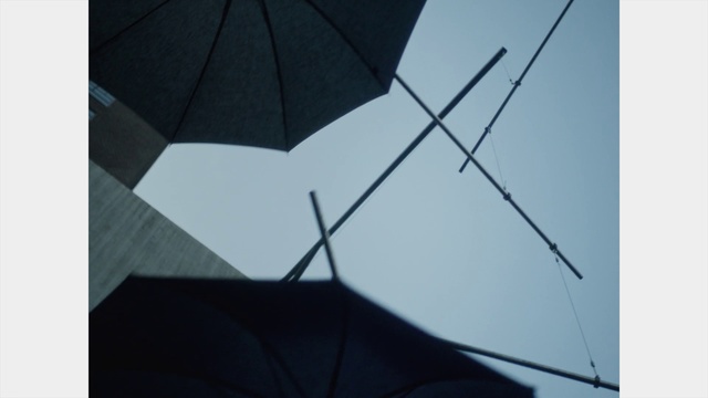 Video Reference N3: Umbrella, Black, Line, Black-and-white, Sky, Stock photography, Monochrome photography, Shade, Tent, Fashion accessory