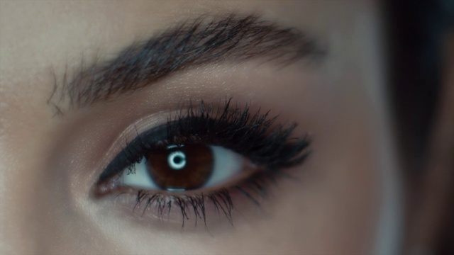 Video Reference N1: Eyebrow, Eyelash, Face, Eye, Cosmetics, Close-up, Organ, Iris, Eye shadow, Skin