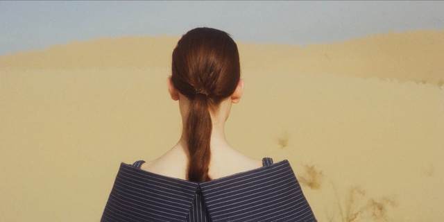 Video Reference N3: shoulder, hairstyle, neck, girl, long hair, vacation, landscape, back, Person