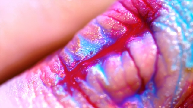 Video Reference N1: Pink, Close-up, Lip, Finger, Nail, Skin, Flesh, Mouth, Macro photography, Hand, Person