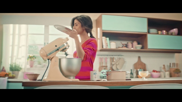 Video Reference N0: Pink, Small appliance, Screenshot, Drink, Kitchen, Person