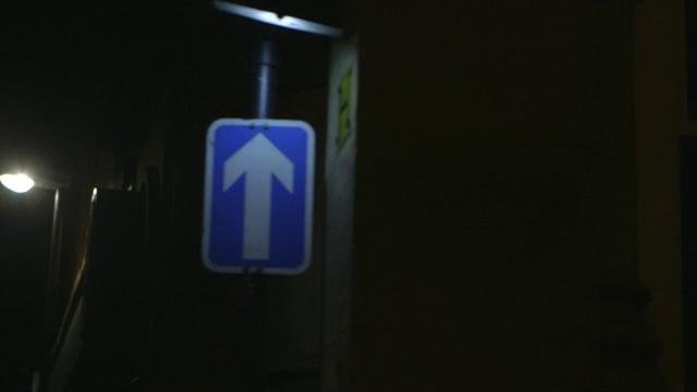 Video Reference N1: Blue, Light, Signage, Font, Logo, Darkness, Graphics, Electric blue, Night, Sign