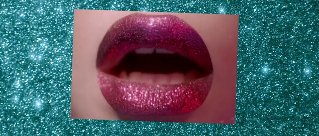 Video Reference N3: lip, glitter, magenta, close up, mouth