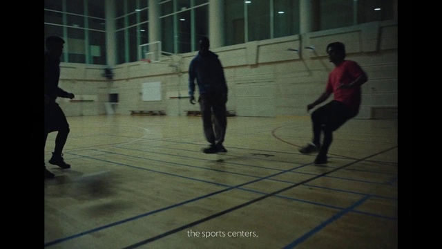 Video Reference N3: Flooring, Floor, Window, Tints and shades, Building, Sports, Hardwood, Darkness, Shadow, Net