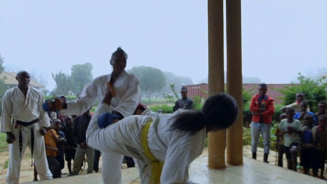 Video Reference N3: Trousers, Sky, Shorts, Temple, Combat sport, Contact sport, Leisure, Karate, Kung fu, Martial arts uniform