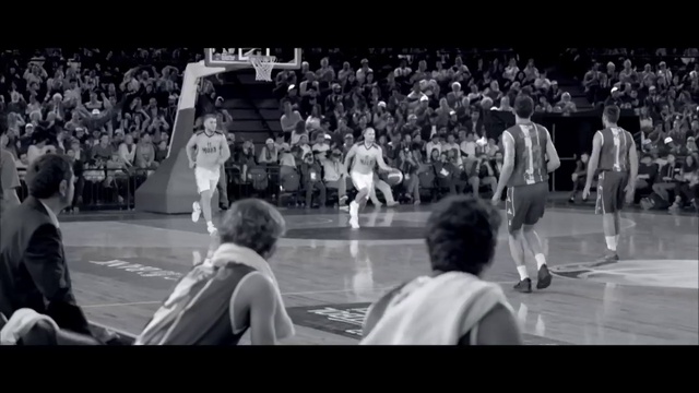 Video Reference N24: Basketball, Field house, Sports uniform, Entertainment, Shorts, Basketball moves, Black-and-white, Style, Player, Performing arts