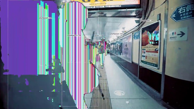 Video Reference N5: Architecture, Technology, City, Building, Magenta, Machine, Public transport, Art, Advertising, Glass