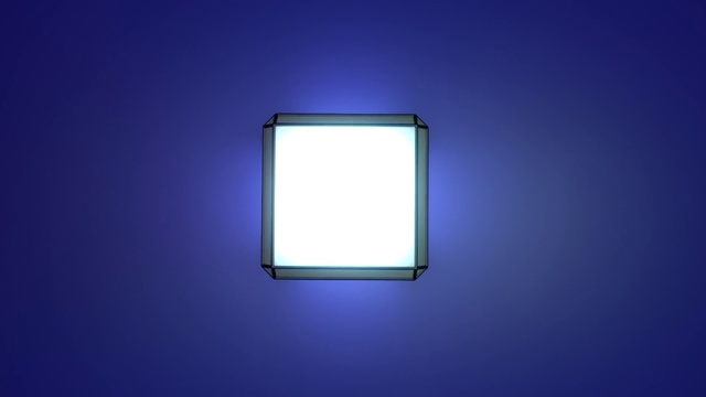 Video Reference N3: Blue, Rectangle, Tints and shades, Electric blue, Display device, Gadget, Ceiling, Light fixture, Font, Symmetry