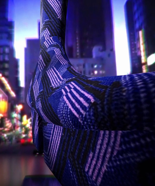 Video Reference N2: Purple, Water, Lighting, Violet, Magenta, Tints and shades, Electric blue, Human leg, City, Pattern