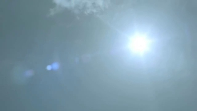 Video Reference N4: Cloud, Sky, Astronomical object, Lens flare, Electric blue, Sun, Cumulus, Meteorological phenomenon, Event, Horizon