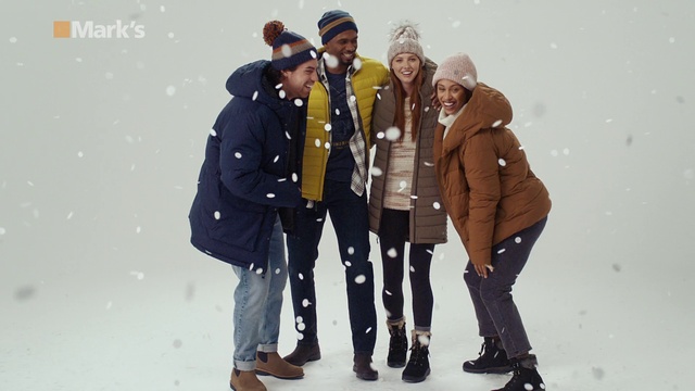 Video Reference N3: Footwear, Smile, Outerwear, Shoe, People in nature, Gesture, Snow, Happy, Hat, Sneakers