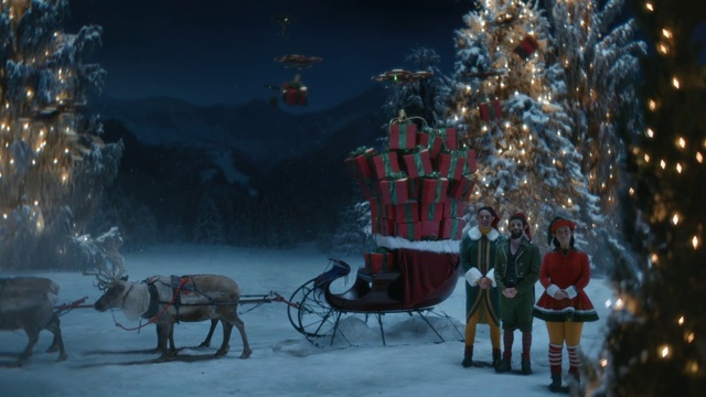 Video Reference N1: Wheel, Snow, Working animal, Mode of transport, Sled, Freezing, Christmas tree, Cart, Art, Winter